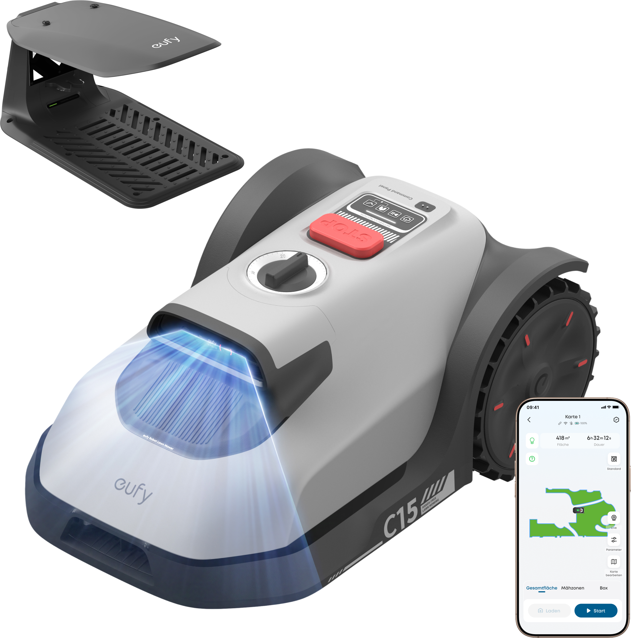 eufy Robot tondeuse C15 (avec Garage)