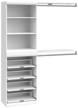ClosetMaid Mosaics 5-Shelf 4-Shoe Shelf 2-Hang Rod Closet Organizer
