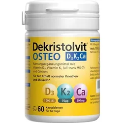 DEKRISTOLVIT OSTEO D3K2 Ca Kautabletten 60 St