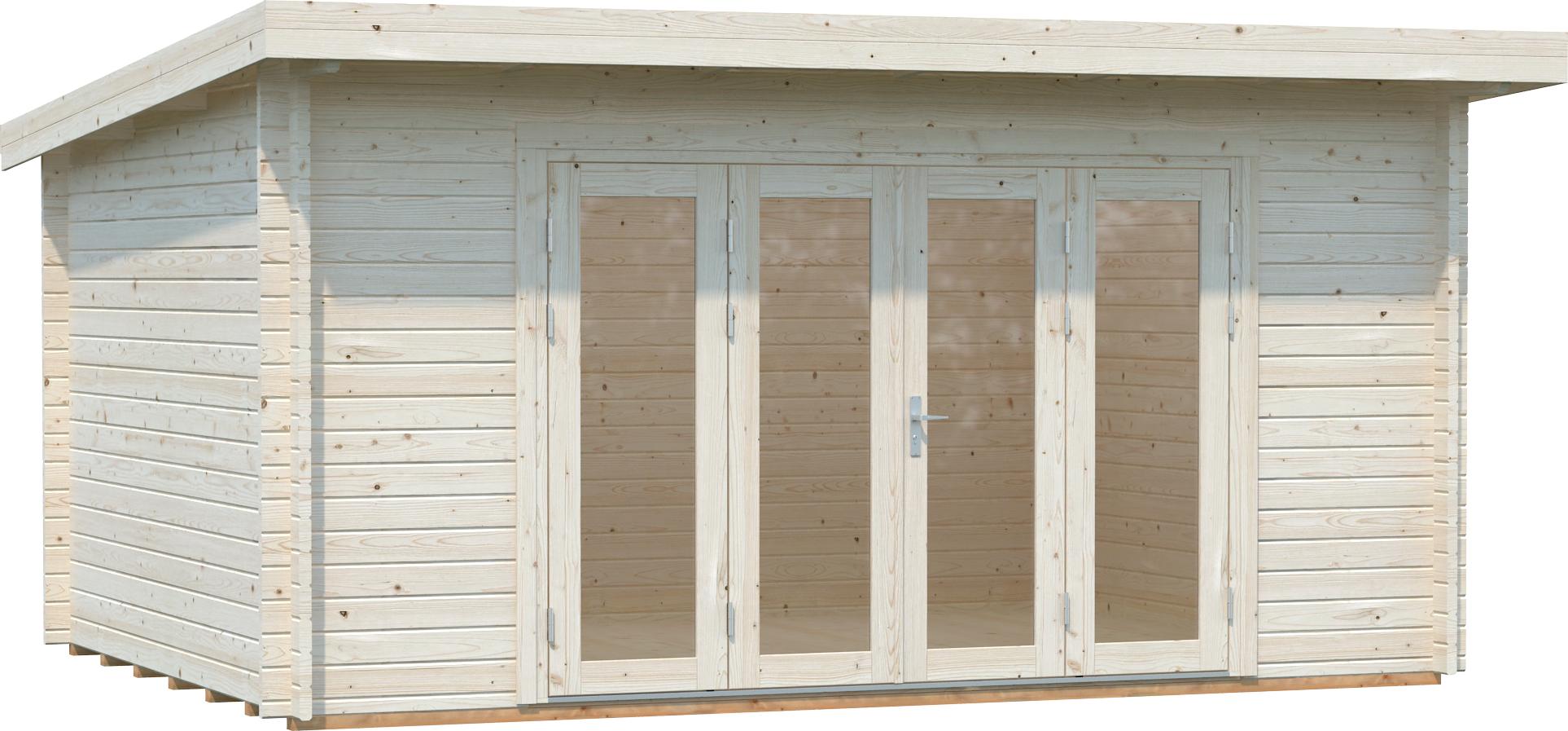 Palmako Gartenhaus Lea 14,2 m² - 44 mm Transparent tauchimprägniert