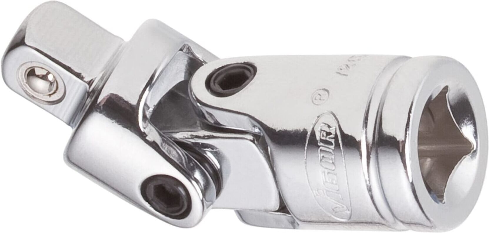 VIGOR Innenvierkant Antrieb 6,3 = 1/4 Zoll Außenvierkant Antrieb 6,3 = 1/4 Zoll Universalgelenk V2454N ∙ Vierkant hohl 6,3 mm (1/4 Zoll) ∙ Vierkant ma)