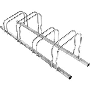 Moravia Fahrradständer Multi-Flex, Bodenmontage / freistehend, Einstellparker, Breite 147cm, für 4 Fahrräder