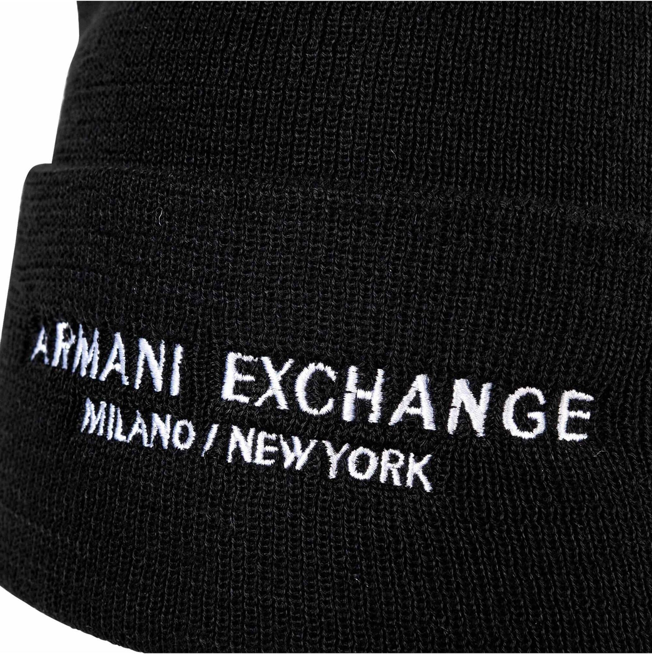 Beanie ARMANI EXCHANGE "Mütze Cappello Beanie", Herren, schwarz, Mützen Beanie