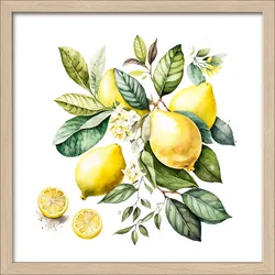 Gerahmtes Bild LEMONS I (BHT 32,50x32,50x1,80 cm) - bunt - BHT 32,50x32,50x1,80 cm