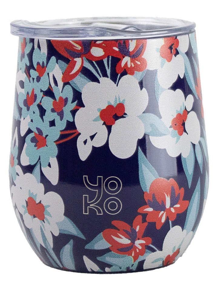Yoko Design Thermobecher "Casablanca" in Blau/ Weiß/ Rot - 250 ml - onesize
