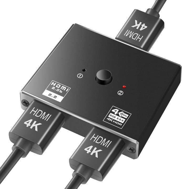 INF HDMI 2.0 Schakelaar: 2 in 1 HDMI-splitter met 4K ondersteuning