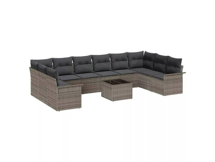 VidaXL - Modulare sofagarnitur poly-rattan, One Size, Grau