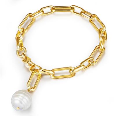 Gliederarmband LULU & JANE "AV125", gold (gelbgold), Armbänder, Damen, Metall, Gliederarmband