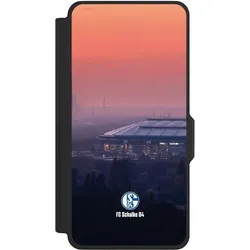 Nivocase Klapphülle für Samsung Galaxy S26+ Handyhülle aus Kunst Leder NIVOflip schwarz FC Schalke 04 (Samsung Galaxy S26+), Smartphone Hülle, Schwarz