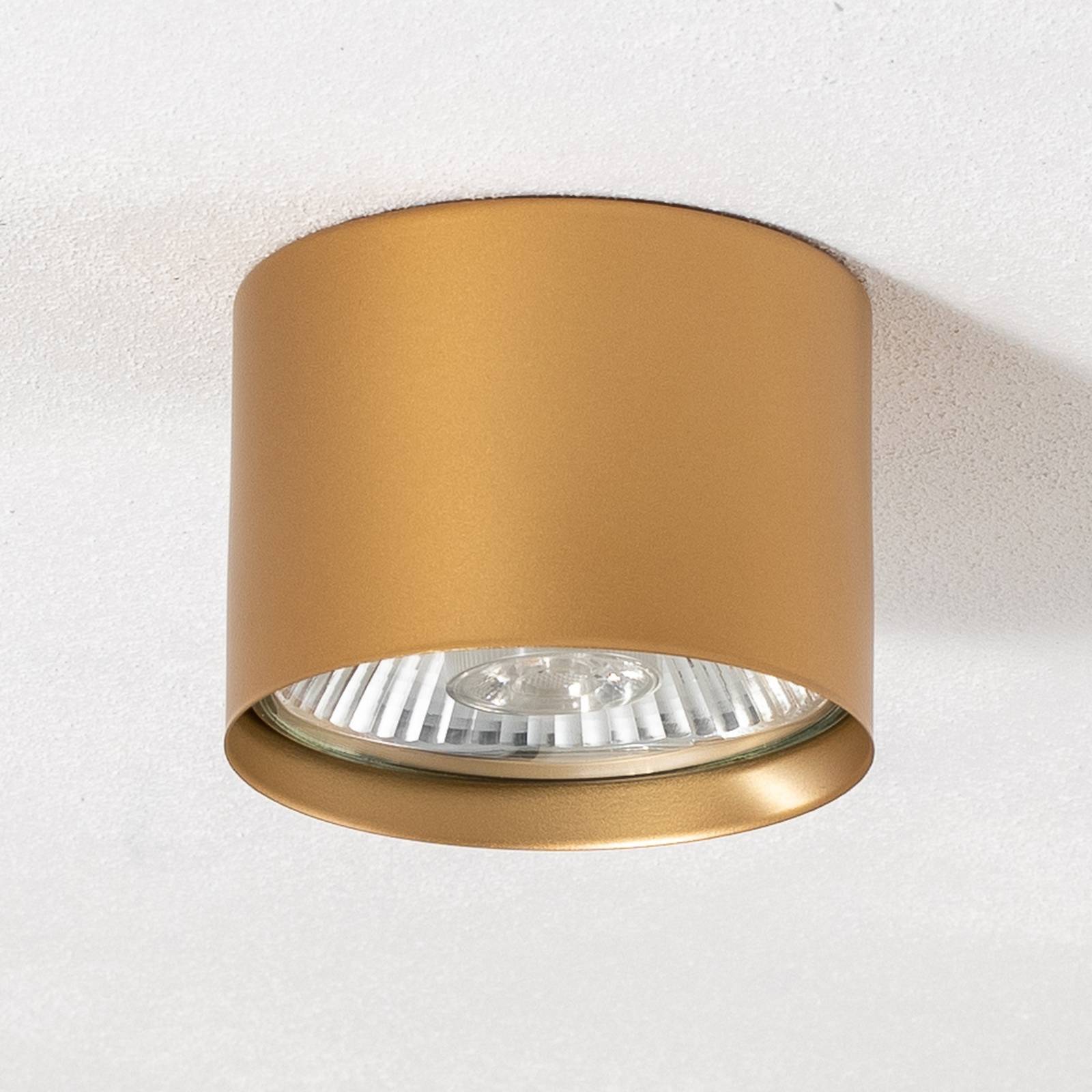 Deckenstrahler Chloe starr, gold Argon, dimmbar, messing / gold, für Wohn- / Esszimmer, Metall, Modern, Strahler