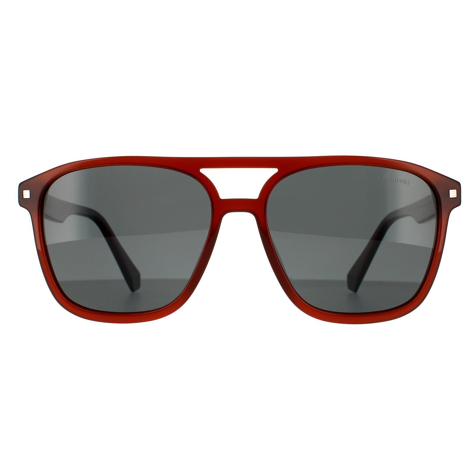 Polaroid Aviator Herren Braun Grau Polarisiert