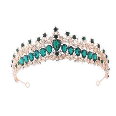 Brautkrone Kopfbedeckung Metall Haarschmuck Geburtstagskrone Kristall Haarreifen Luxus Kopfbedeckung Winter