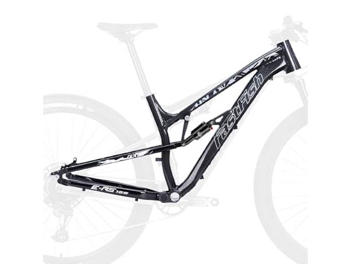 HZXQCVB Vollgefederter Mountainbike-Rahmen 27,5er Aluminiumlegierung Scheibenbrems-Fahrradrahmen 17 DH/XC/AM Softtail-Rahmen Schnellspanner 135 Mm Rahmen Mit Stoßdämpfer(27.5x17in Black)