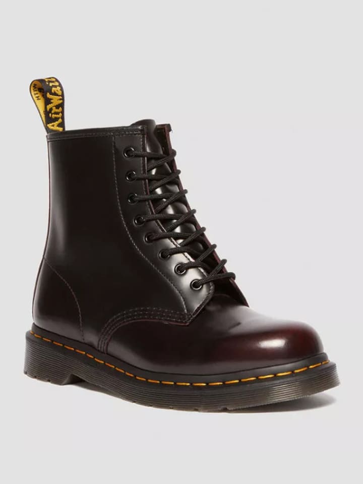 Dr. Martens Leder-Boots in Rot - 41