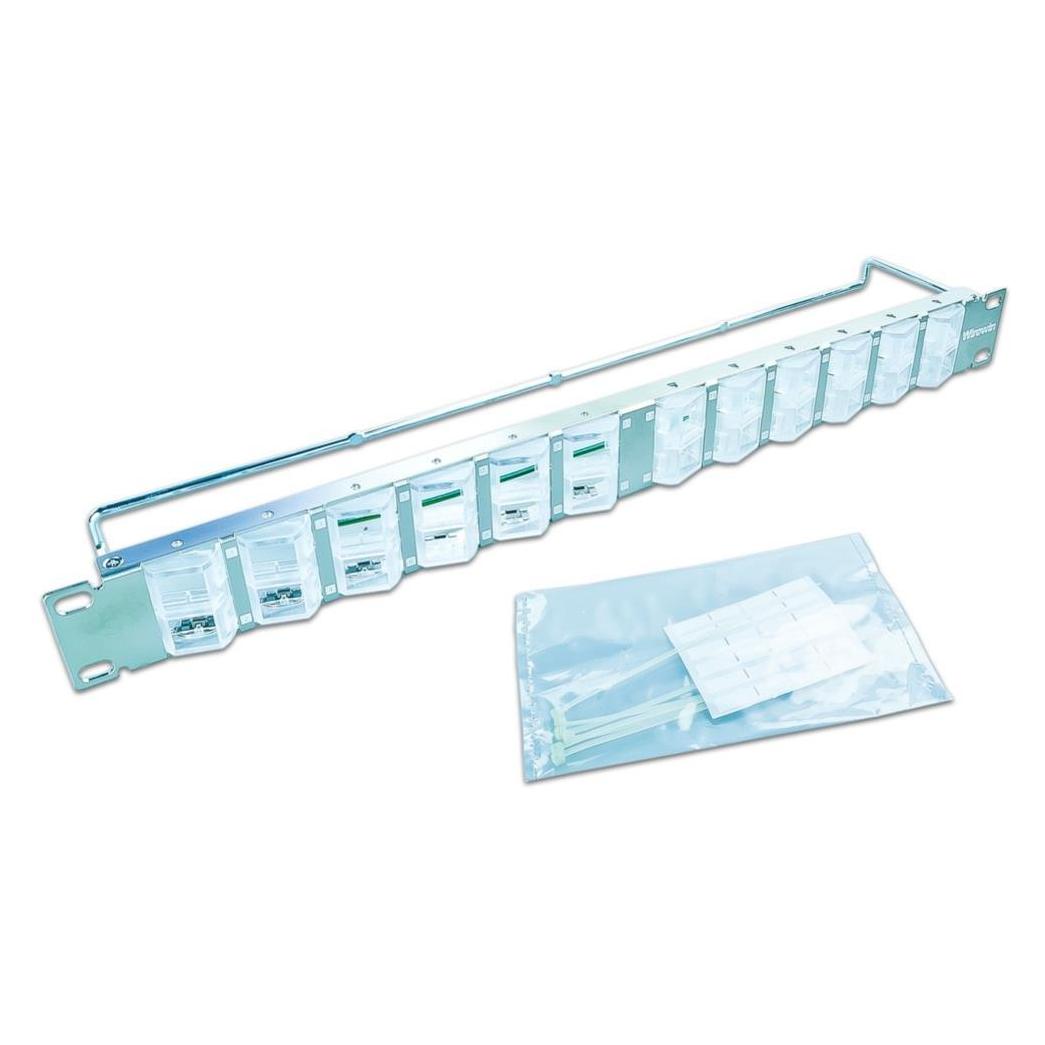 Wirewin 24-Port 1HE Patchpanel für Keystone (WKS PANEL 24 DYN ANG)