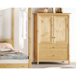 Massivholz »Solvita« Highboard II laugenfarbig