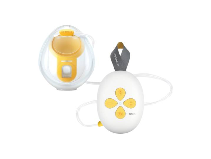 Medela Solo handsfree elektrische borstkolf - enkelzijdig - draagbaar - transparant/geel - inclusief oplaadbare batterij