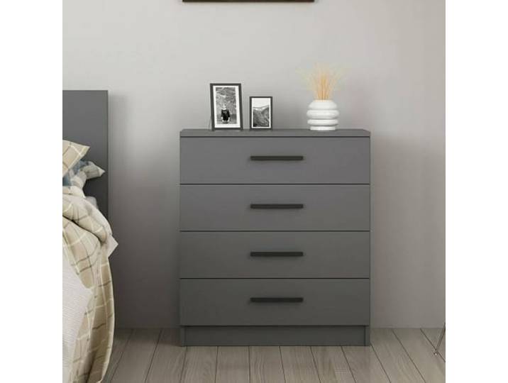 Dmora Kommode Elgafar 70x79x42h cm Grau 4 Schubladen