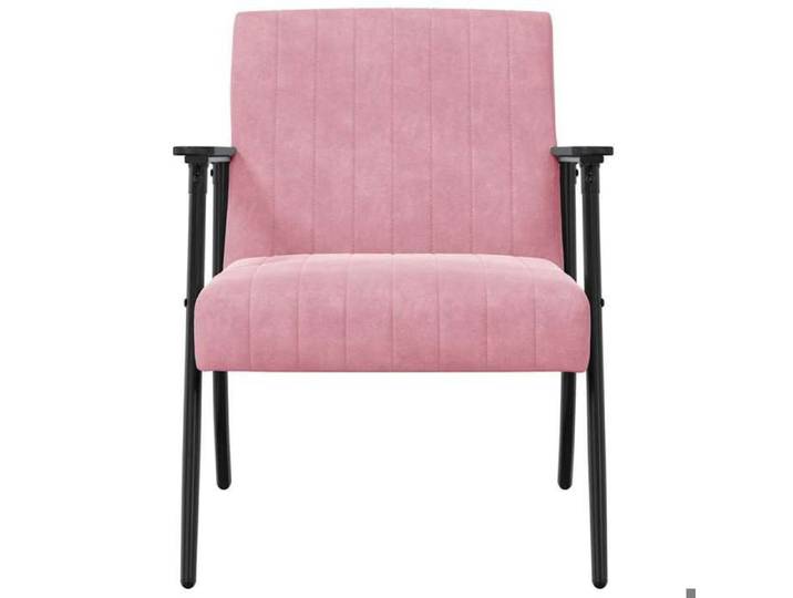 Chaise simple - Rose - Fauteuil SALON - Rose 59x75x78 cm Velours F8876