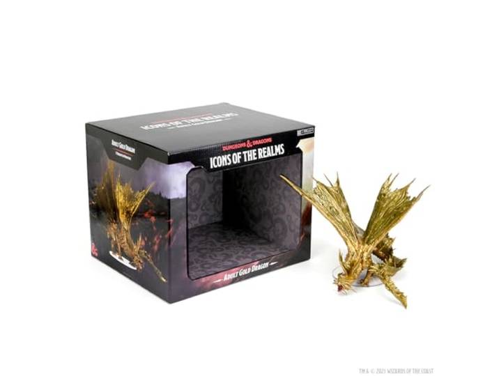 D&D Icons of The Realms: Adult Gold Dragon Figur DnD Miniaturen Halloween