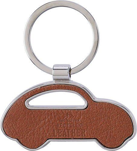 Portachiavi in pelle riciclata a forma di auto joan Personalizzate o neutre IMPRESSION