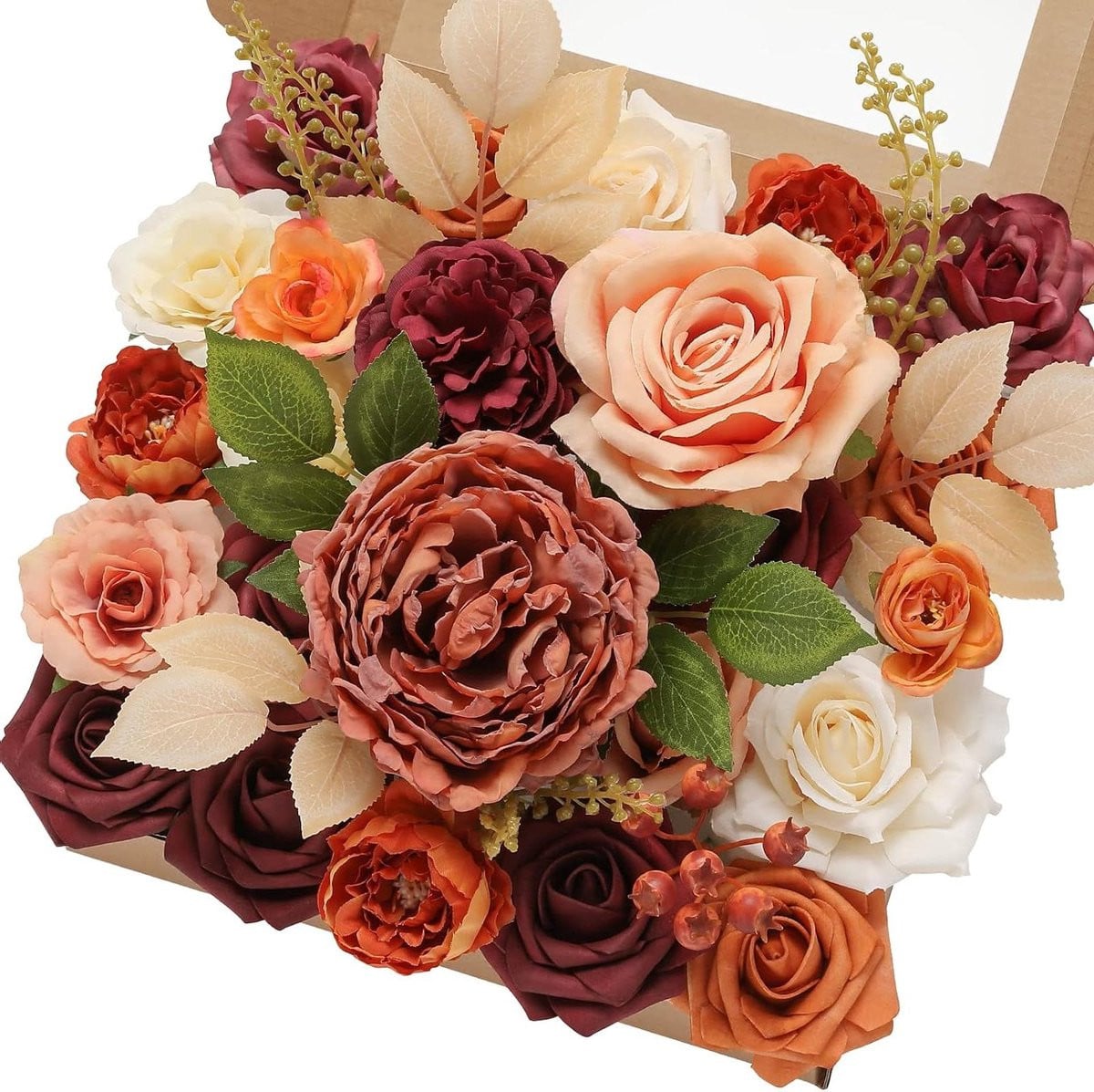 Handgemaakte set kunstbloemen voor bruiloftdecoratie - Oranje Goudsbloem