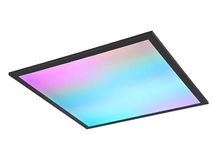 Reality Leuchten LED Deckenleuchte Beta R67664532, Metall Schwarz matt, inkl. 18 Watt LED RGB, Dynamic Light, Fernbedienung