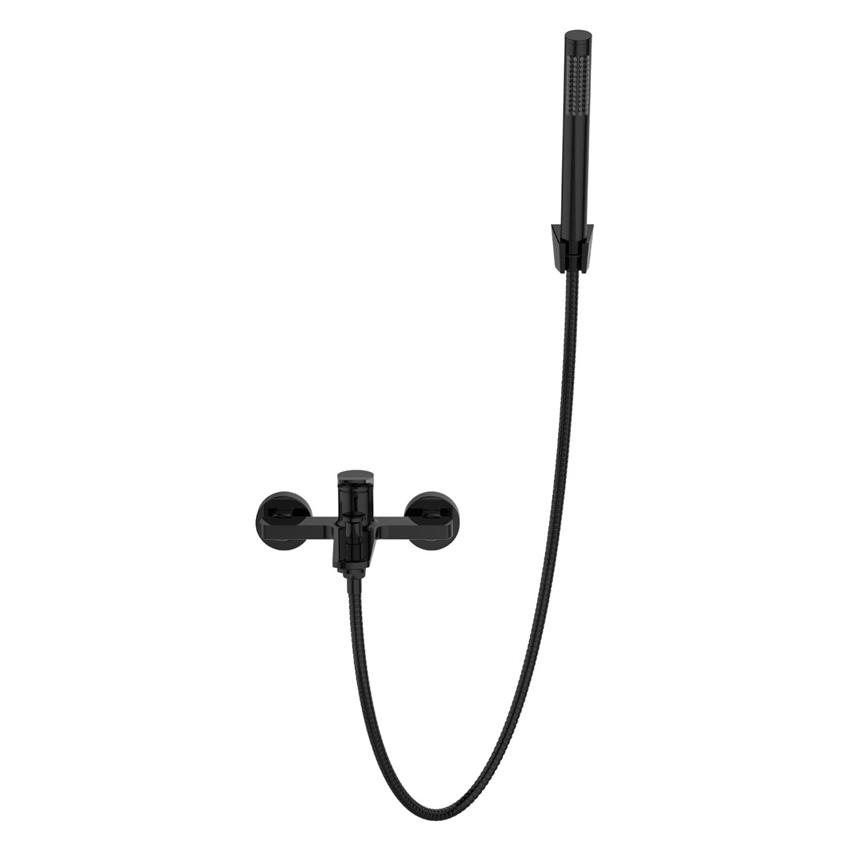 Invena Bath mixer with shower set Nestos black (BW-97-004-V)