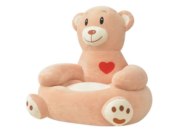 vidaXL Plüsch-Kindersessel Bär Braun