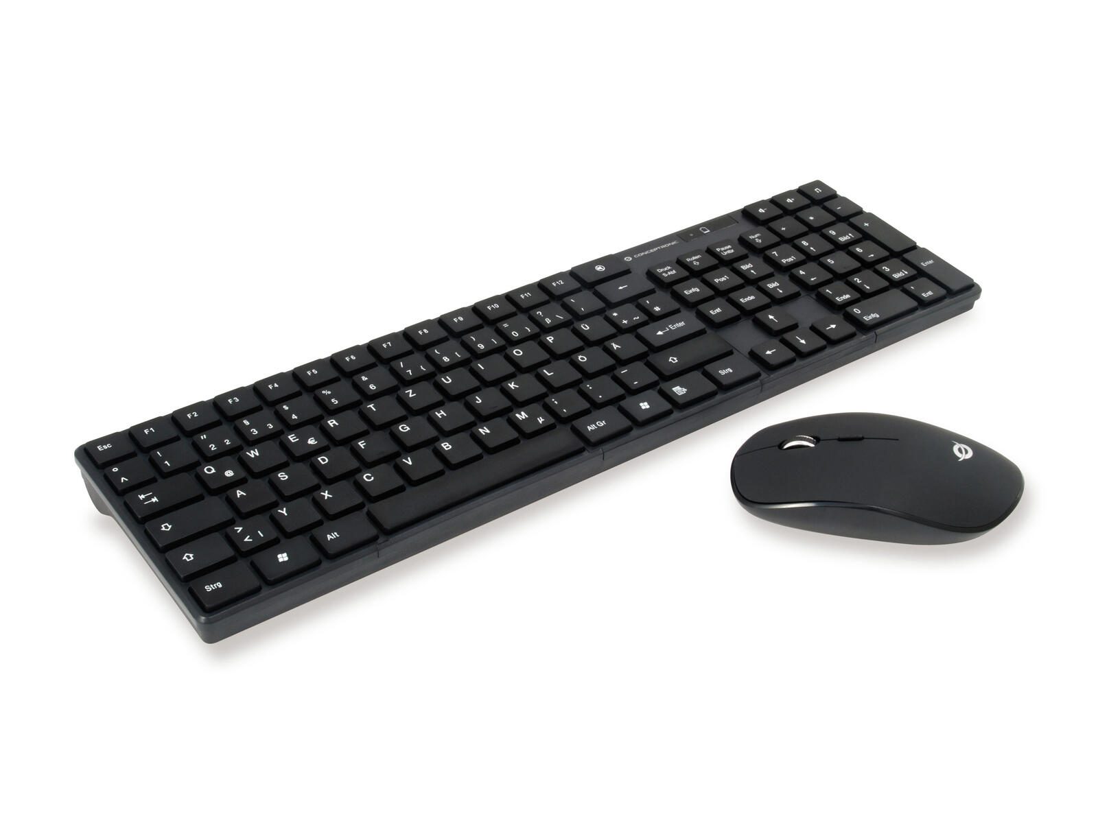 Conceptronic ORAZIO kabelloses Tastatur-und-Maus-Set - Schwarz ORAZIO01DE