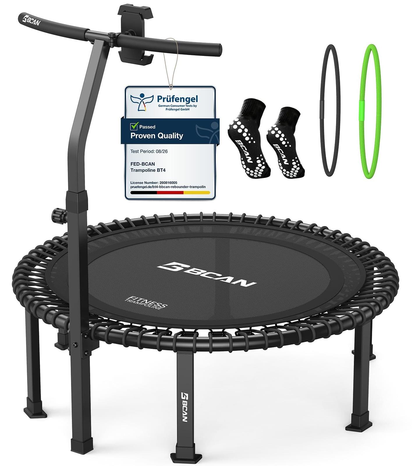 Mini-Trampolin Fitnesstrampolin Rebounder - Gelenkschonend - Belastbar bis 227 kg - 5 Höhenstufen