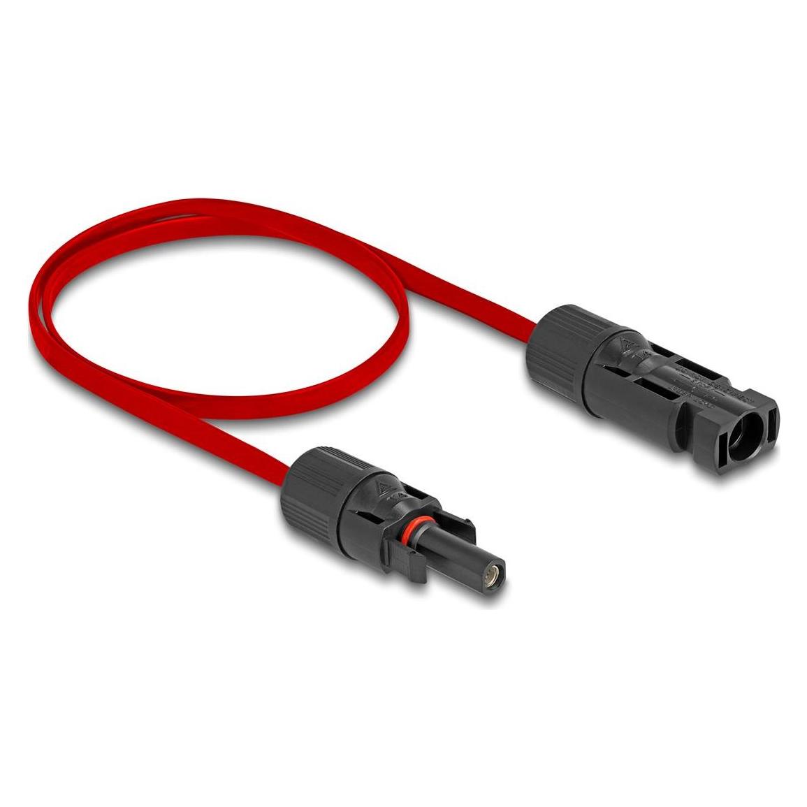 Delock DL4 Solar Flachbandkabel Stecker zu Buchse 60 cm rot (Solarkabel) (60674)