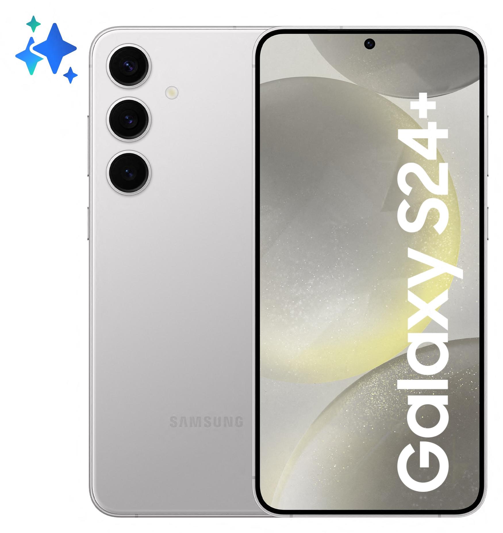 Samsung Galaxy S24+ , 17 cm (6.7"), 3120 x 1440 Pixel, 12 GB, 256 GB, 50 MP, Grau, Marmorfarbe