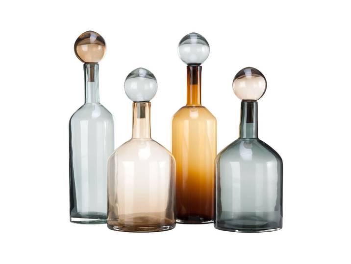 Set de 4 bouteilles en verre cognac Bubbles