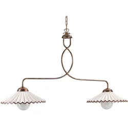 Kronleuchter Rosina Bernstein/Bronze max. 22 Watt