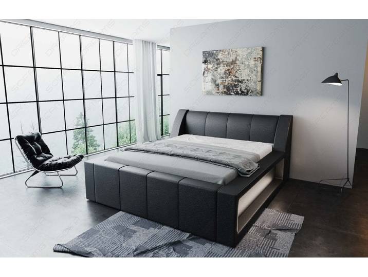 Wasserbett Fermo mit LED und markanter Struktur