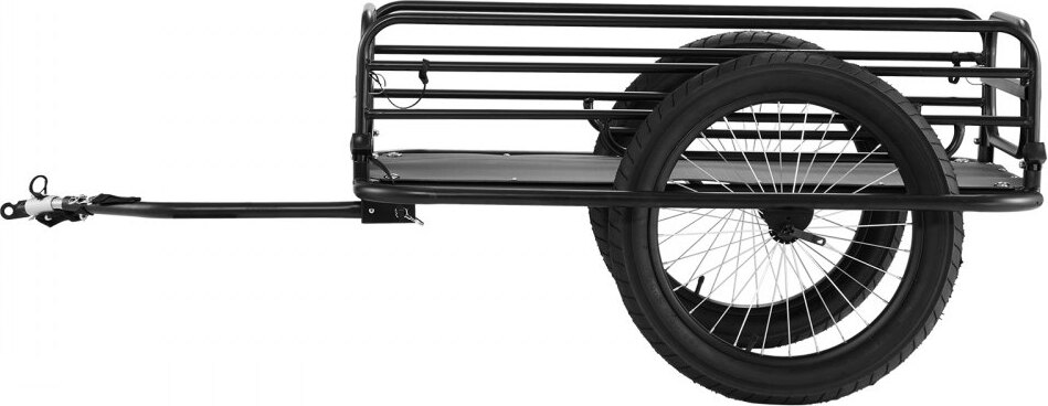 Fahrradanhänger - 125 kg Tragkraft - Faltbarer Transportanhänger - Verstaubares Design - Schnellverschluss mit Universalkupplung - 50,8 cm Räder - Passend für die meisten Fahrräder - Robuster Rahmen Kohlenstoffstahl