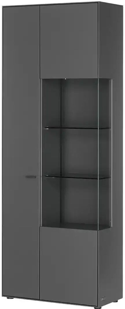 Jette Home Vitrine  Como ¦ grau ¦ Maße (cm): B: 77 H: 206 T: 38.0