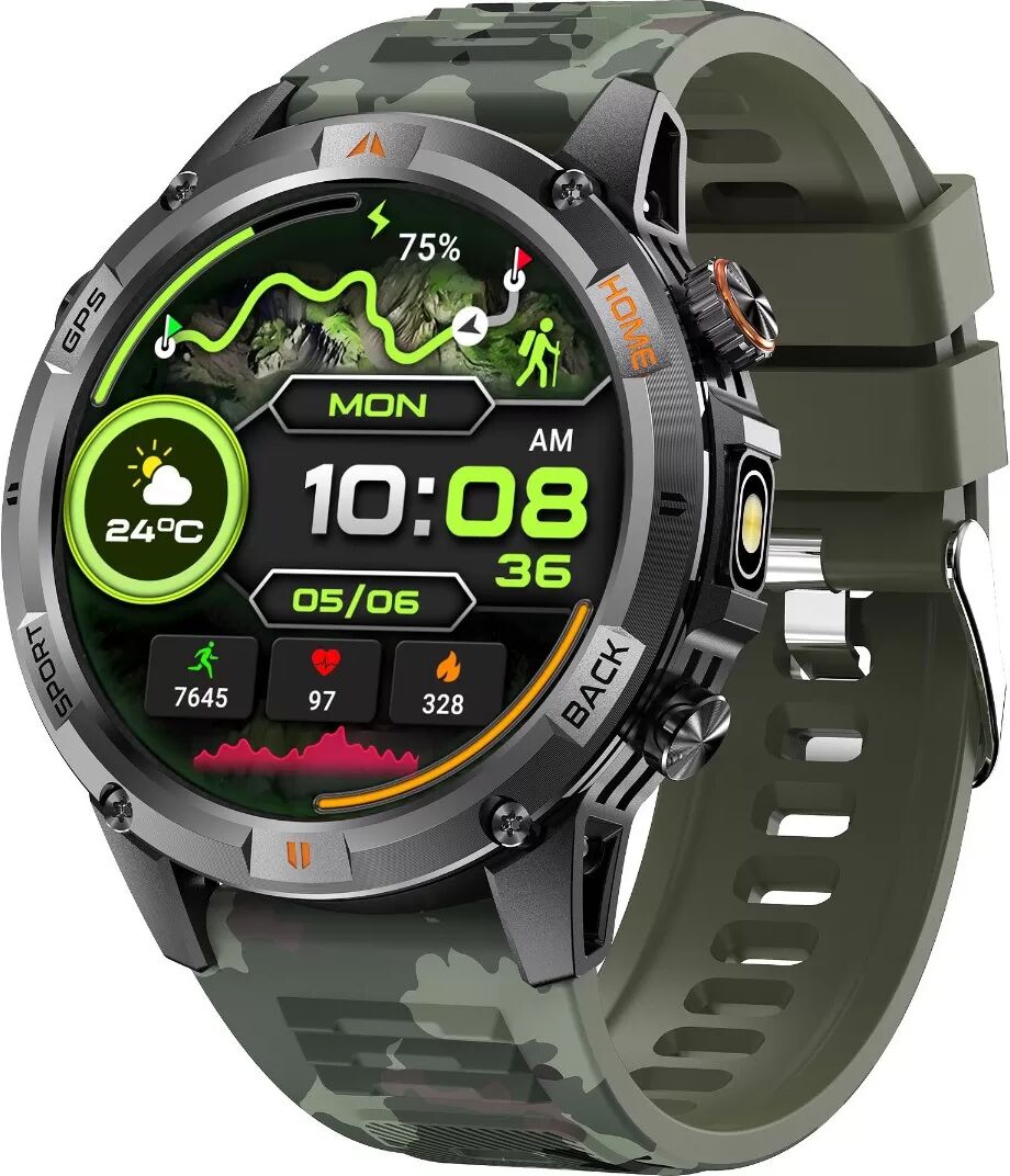 INF Multifunktionale Smartwatch mit Herzfrequenz-, Blutdruck- und Schlafüberwachung kompatibel mit GloryFit APP Grün
