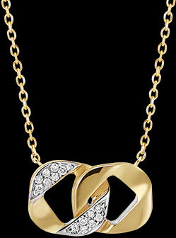 Edenly Halskette Auge des Orients - Lia - Gelbgold, 9 Karat, mit Diamanten
