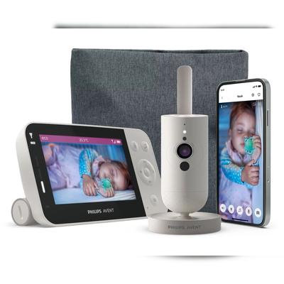 Philips AVENT Connected SCD953/26 Verbundenes Babyphone, 1920 x 1080 Pixel, 400 m, WLAN, 2.4 GHz, Kamera, Grau, Weiß