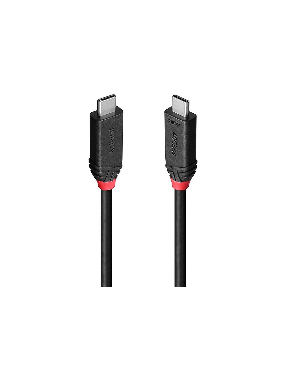 Lindy Black Line - USB-C cable - 24 pin USB-C to 24 pin USB-C - 2 m