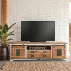TV-Board Mango 200x55x55 weiß lackiert RAILWAY #314