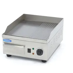 Grillplatte - Halb-gerillt - 36cm - mit Fettauffangschale - - Maxima Maxima