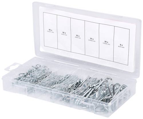 KS Tools Sortiment Federsplinte, 1,8x33 - 3,9x75, 150-tlg 1St.