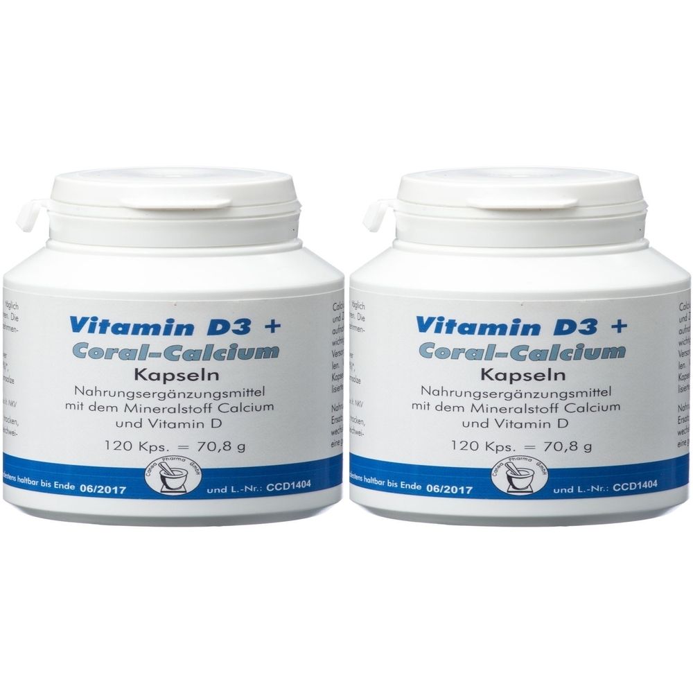 Vitamin D3+Coral Calcium Kapseln 2x 2x120 St