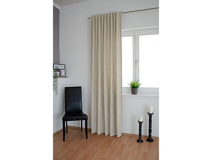 Vorhang einfarbig dekoratier Wohnzimmervorhang beige