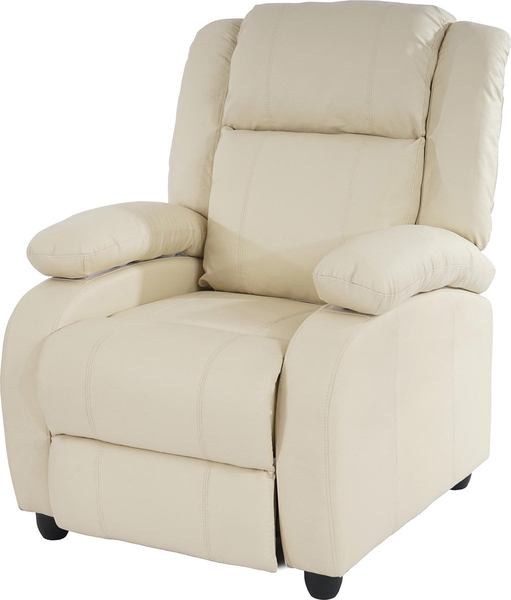 Lincoln TV-fauteuil in crème kunstleer