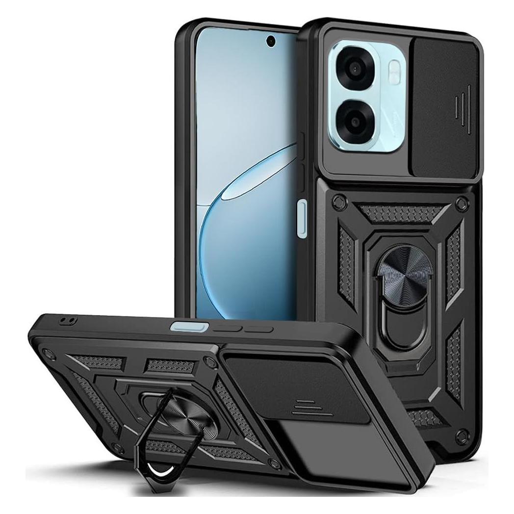 Techsuit - CamShield Series - Oppo A6x 4G / A6x 5G - Black (Oppo A6x 5G) (67872448)