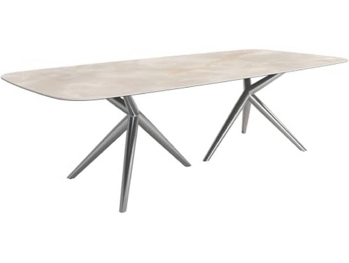 Esszimmertisch Edge Boot Keramik Iris FMG Onice Grigio 270x120 Estelar rund